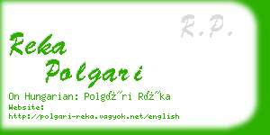 reka polgari business card